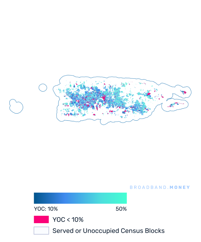 Puerto Rico broadband investment map yield on cost