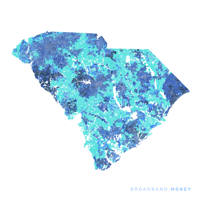 South Carolina broadband investment map ready strength rank