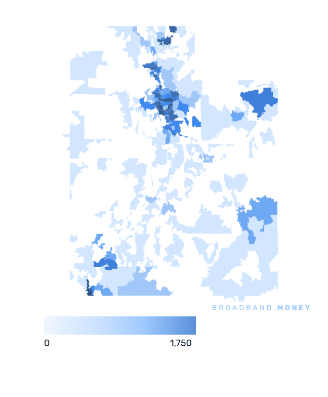 Utah broadband investment map business establishments