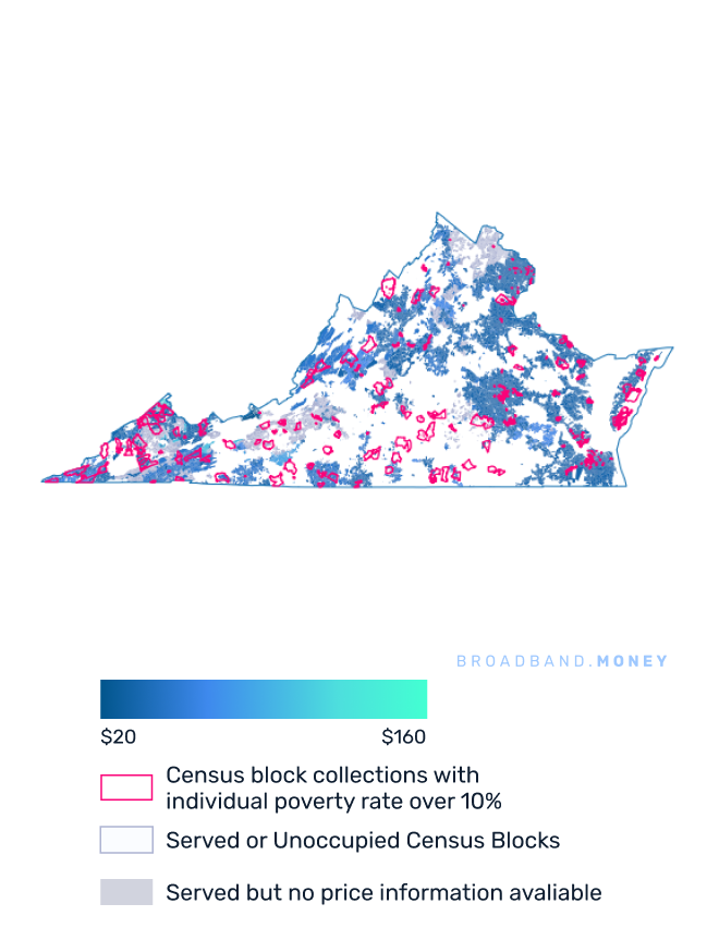 Virginia broadband investment map price and competition