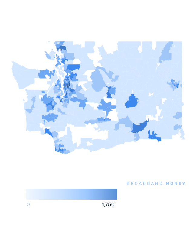 Washington broadband investment map business establishments