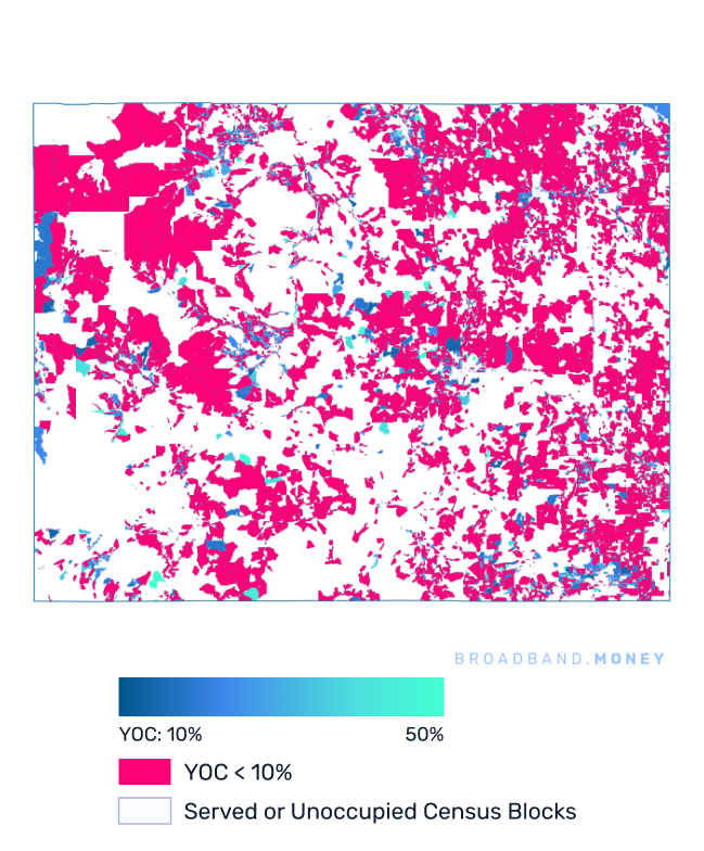Wyoming broadband investment map yield on cost