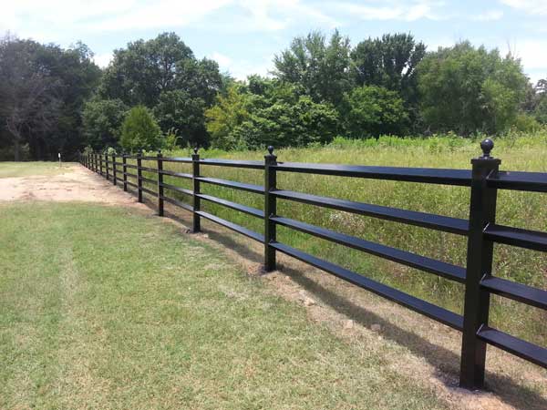 black steel fence