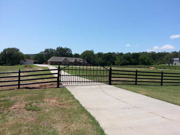 black steel fence