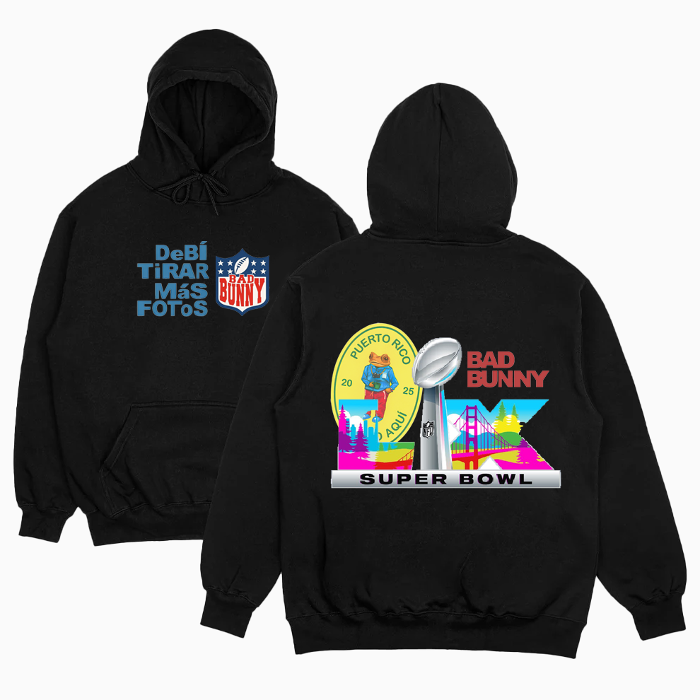Supper Bowl Bad Bunny Shirt, 2 Side NFL Shirt Supper Bowl Bad Bunny Shirt, 2 Side NFL Shirt