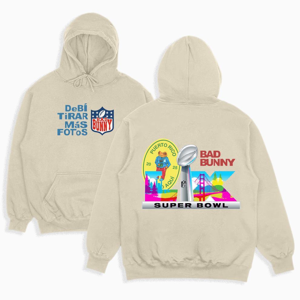 Supper Bowl Bad Bunny Shirt, 2 Side NFL Shirt Supper Bowl Bad Bunny Shirt, 2 Side NFL Shirt