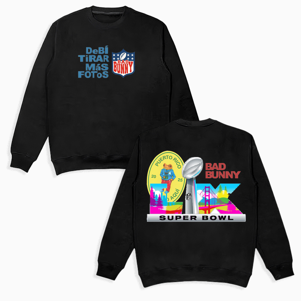 Supper Bowl Bad Bunny Shirt, 2 Side NFL Shirt Supper Bowl Bad Bunny Shirt, 2 Side NFL Shirt