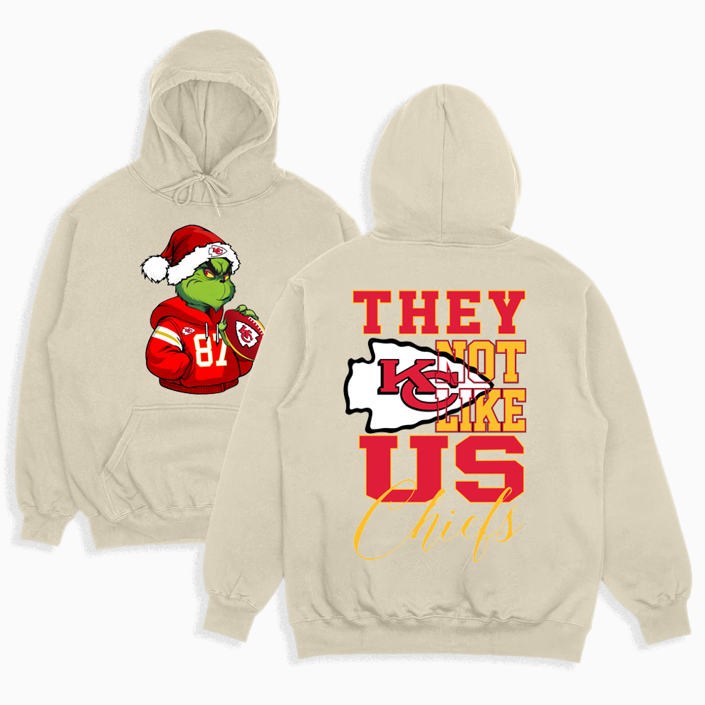 Kansas City Christmas Grinch Shirt, 2 Side They Not Like US Chiefs Kansas City Christmas Grinch Shirt, 2 Side They Not Like US Chiefs
