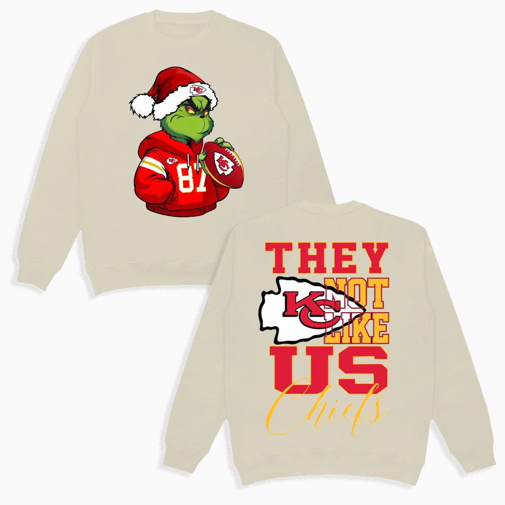 Kansas City Christmas Grinch Shirt, 2 Side They Not Like US Chiefs Kansas City Christmas Grinch Shirt, 2 Side They Not Like US Chiefs