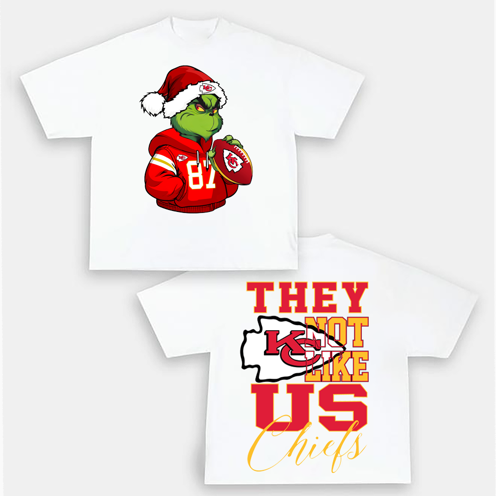 Kansas City Christmas Grinch Shirt, 2 Side They Not Like US Chiefs Kansas City Christmas Grinch Shirt, 2 Side They Not Like US Chiefs
