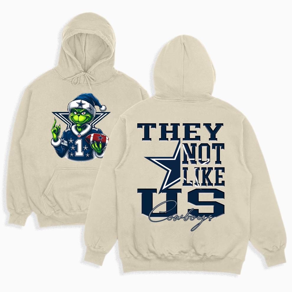 Dallas Cowboys Christmas Grinch Shirt, 2 Side They Not Like US Cowboys Dallas Cowboys Christmas Grinch Shirt, 2 Side They Not Like US Cowboys