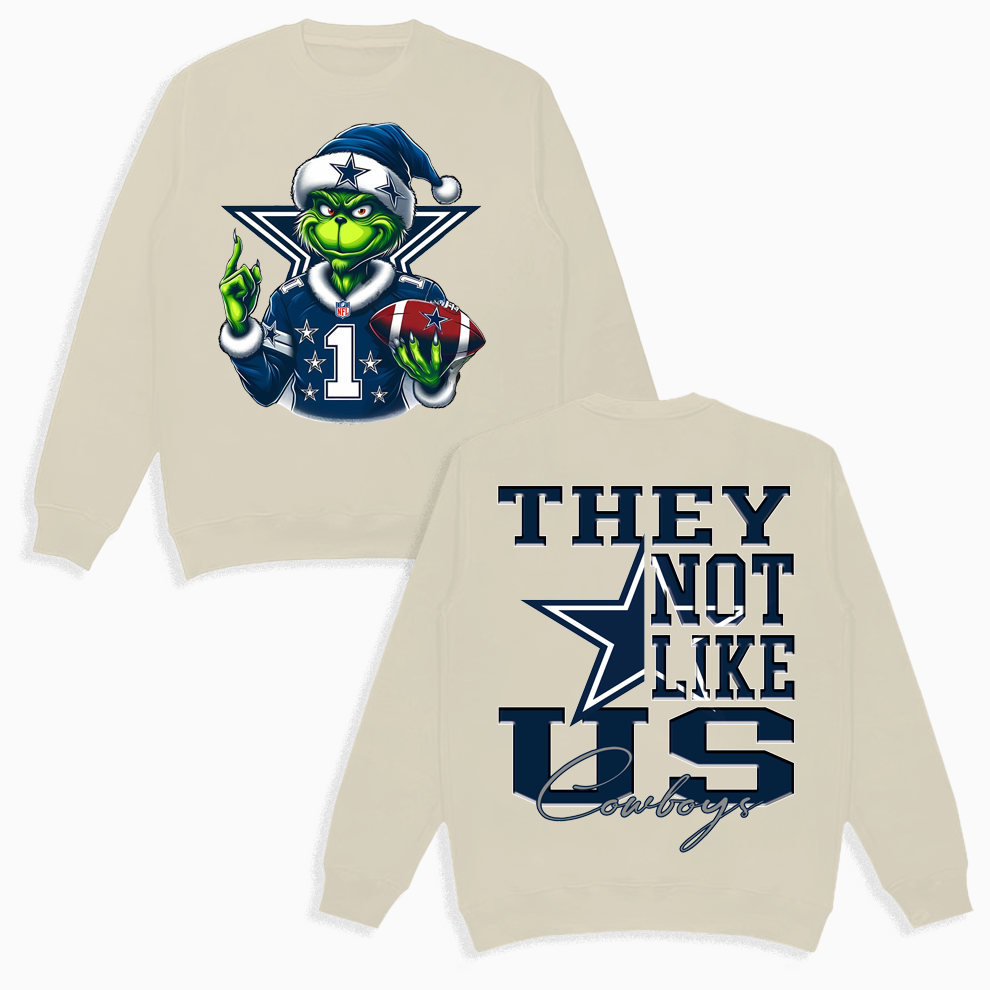 Dallas Cowboys Christmas Grinch Shirt, 2 Side They Not Like US Cowboys Dallas Cowboys Christmas Grinch Shirt, 2 Side They Not Like US Cowboys