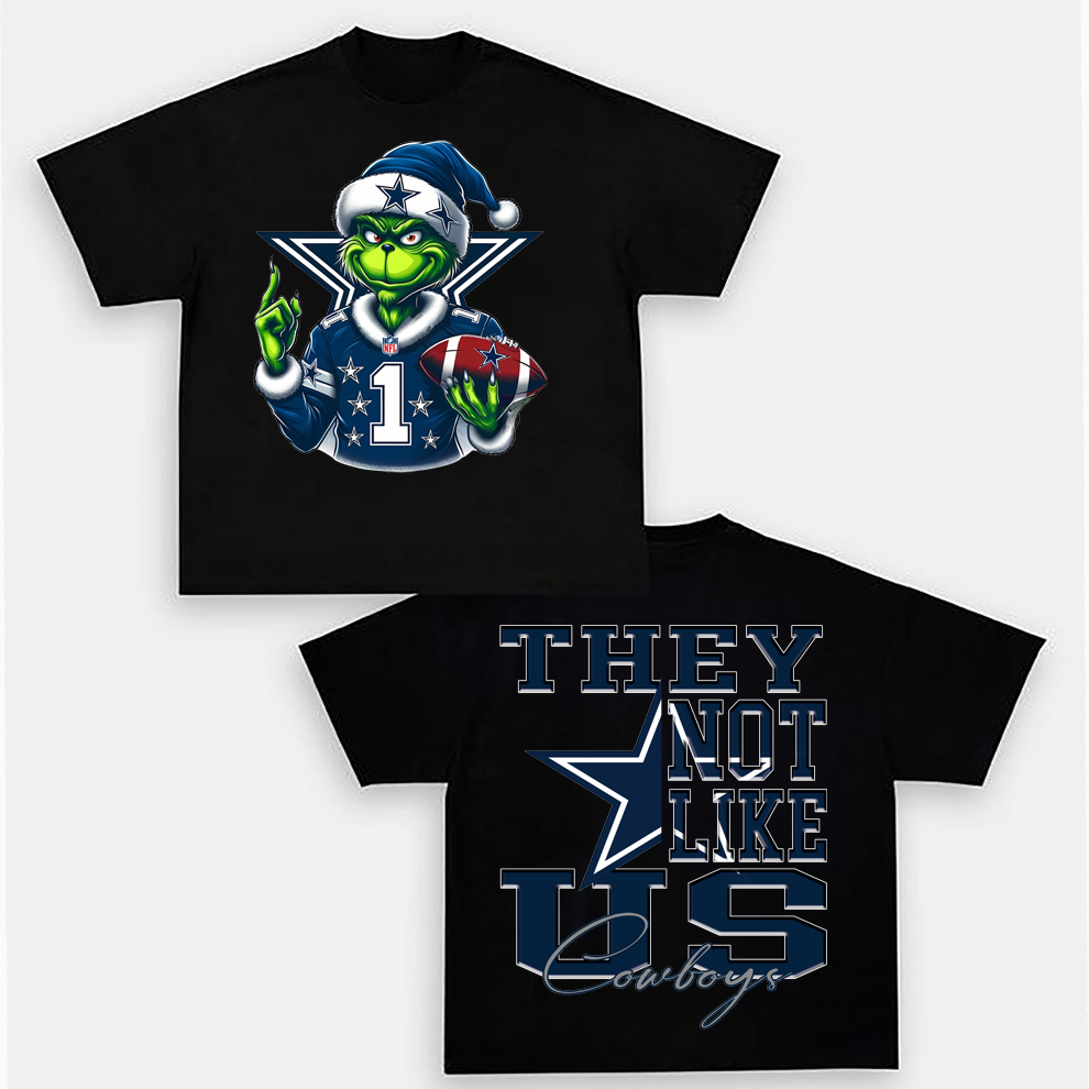 Dallas Cowboys Christmas Grinch Shirt, 2 Side They Not Like US Cowboys Dallas Cowboys Christmas Grinch Shirt, 2 Side They Not Like US Cowboys