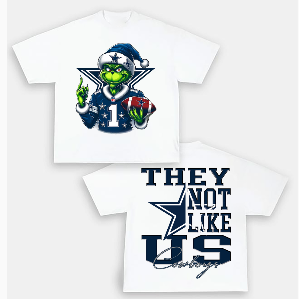 Dallas Cowboys Christmas Grinch Shirt, 2 Side They Not Like US Cowboys Dallas Cowboys Christmas Grinch Shirt, 2 Side They Not Like US Cowboys