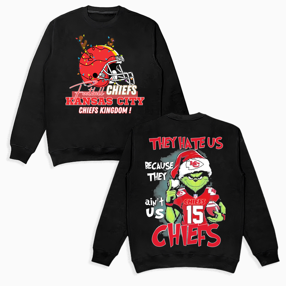 Kansas City Christmas Shirt, 2 Side Grinch Chiefs Shirt Kansas City Christmas Shirt, 2 Side Grinch Chiefs Shirt
