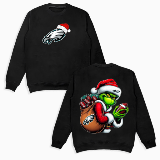 Grinch Philadelphia Christmas Shirt, 2 Side Grinch Shirt