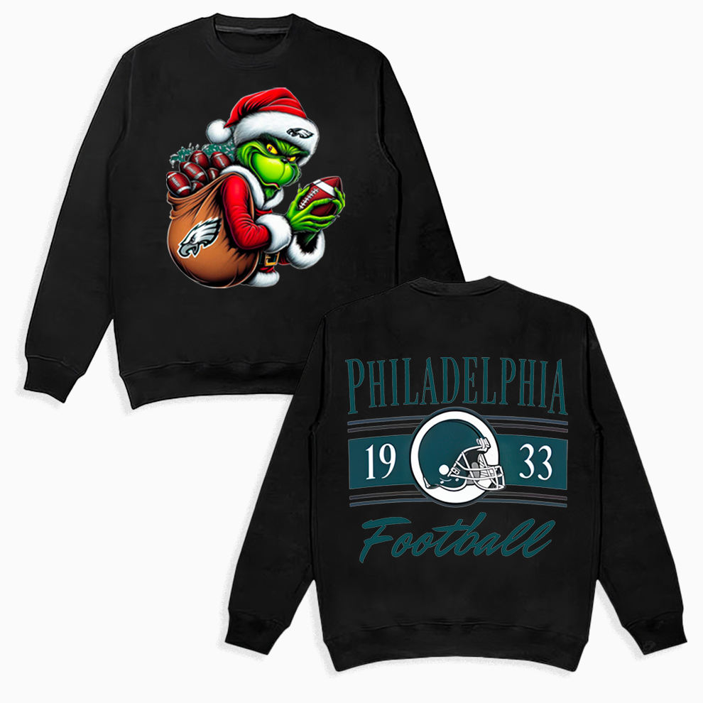 Grinch Philadelphia Christmas Shirt, 2 Side Grinch Shirt Grinch Philadelphia Christmas Shirt, 2 Side Grinch Shirt