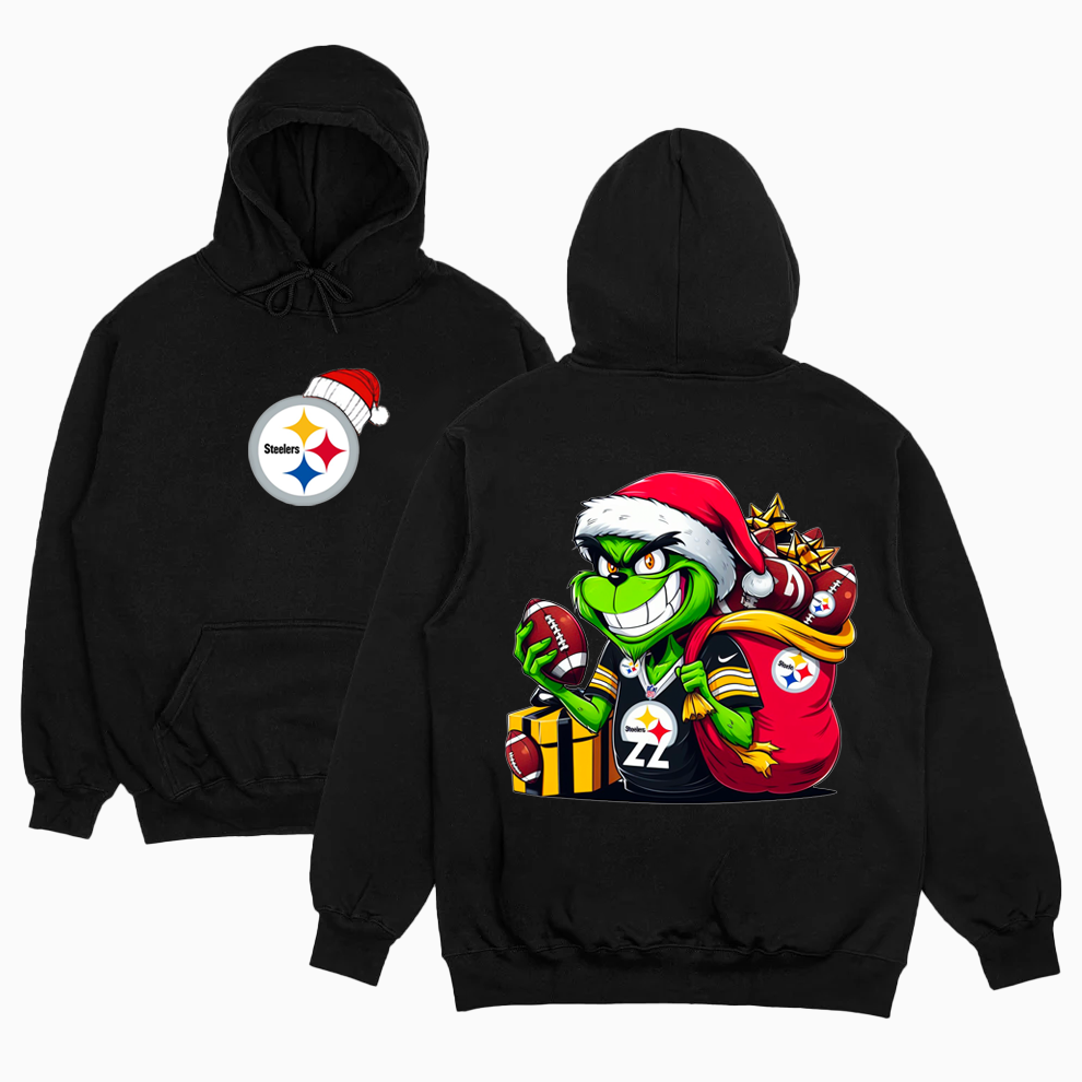 Grinch Pittsburgh Steelers Christmas Shirt, 2 Side Grinch Shirt Grinch Pittsburgh Steelers Christmas Shirt, 2 Side Grinch Shirt