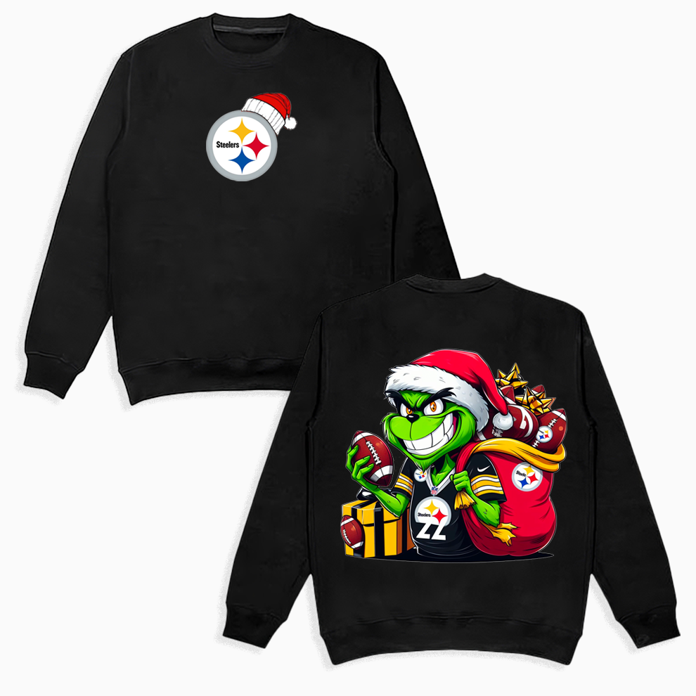 Grinch Pittsburgh Steelers Christmas Shirt, 2 Side Grinch Shirt Grinch Pittsburgh Steelers Christmas Shirt, 2 Side Grinch Shirt