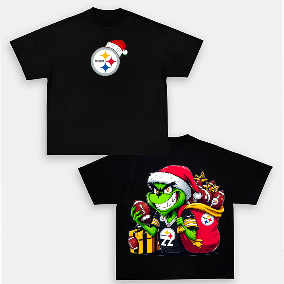 Grinch Pittsburgh Steelers Christmas Shirt, 2 Side Grinch Shirt Grinch Pittsburgh Steelers Christmas Shirt, 2 Side Grinch Shirt