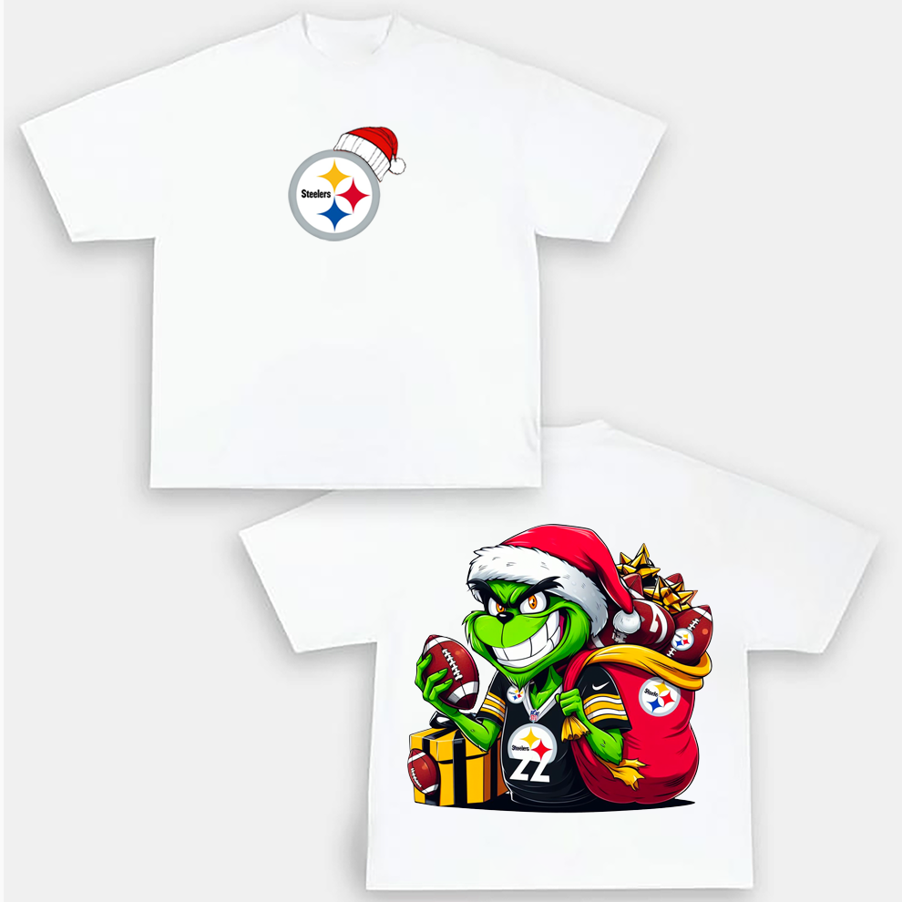 Grinch Pittsburgh Steelers Christmas Shirt, 2 Side Grinch Shirt Grinch Pittsburgh Steelers Christmas Shirt, 2 Side Grinch Shirt