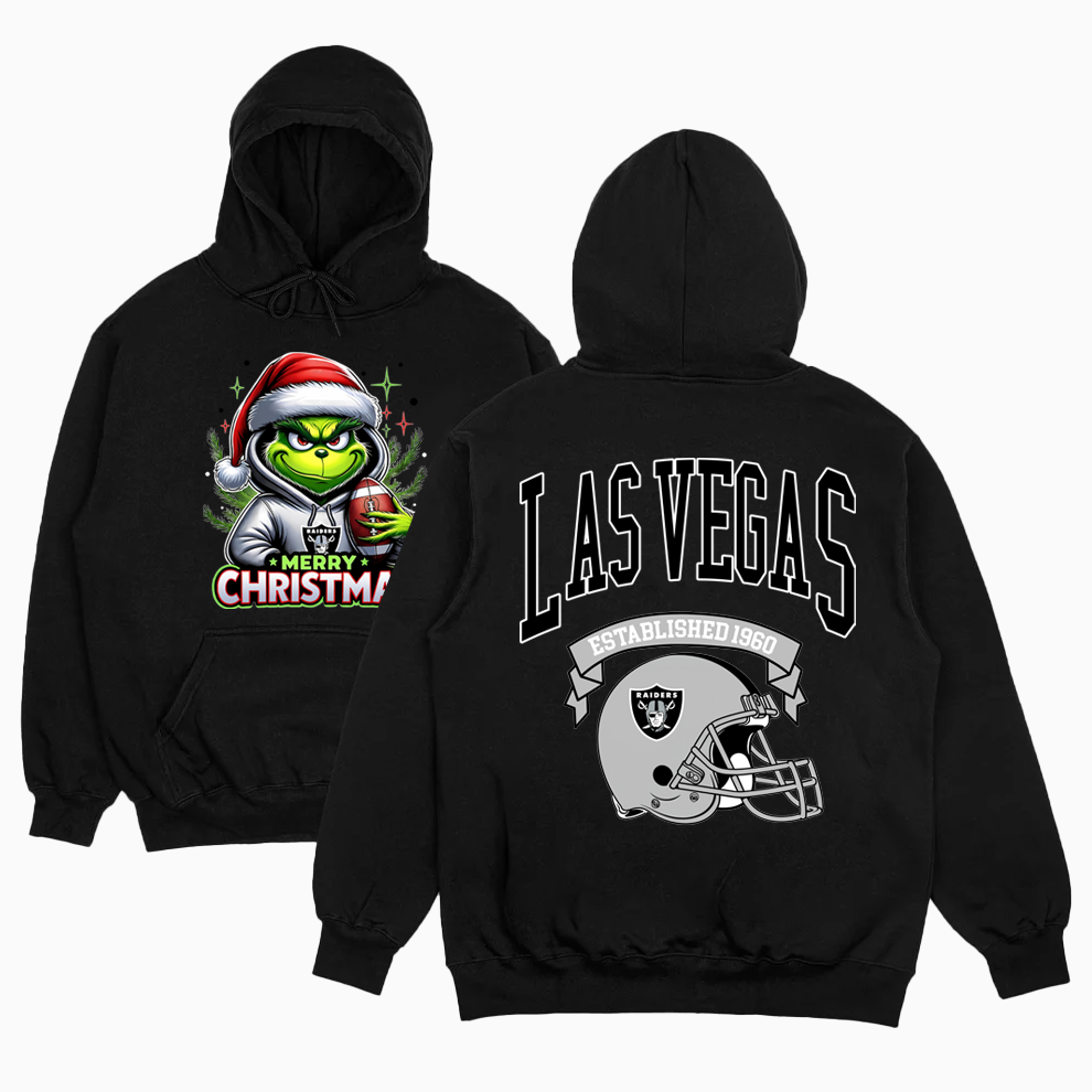 Grinch Las Vegas Raiders Christmas Shirt, 2 Side Grinch Christmas Shirt Grinch Las Vegas Raiders Christmas Shirt, 2 Side Grinch Christmas Shirt