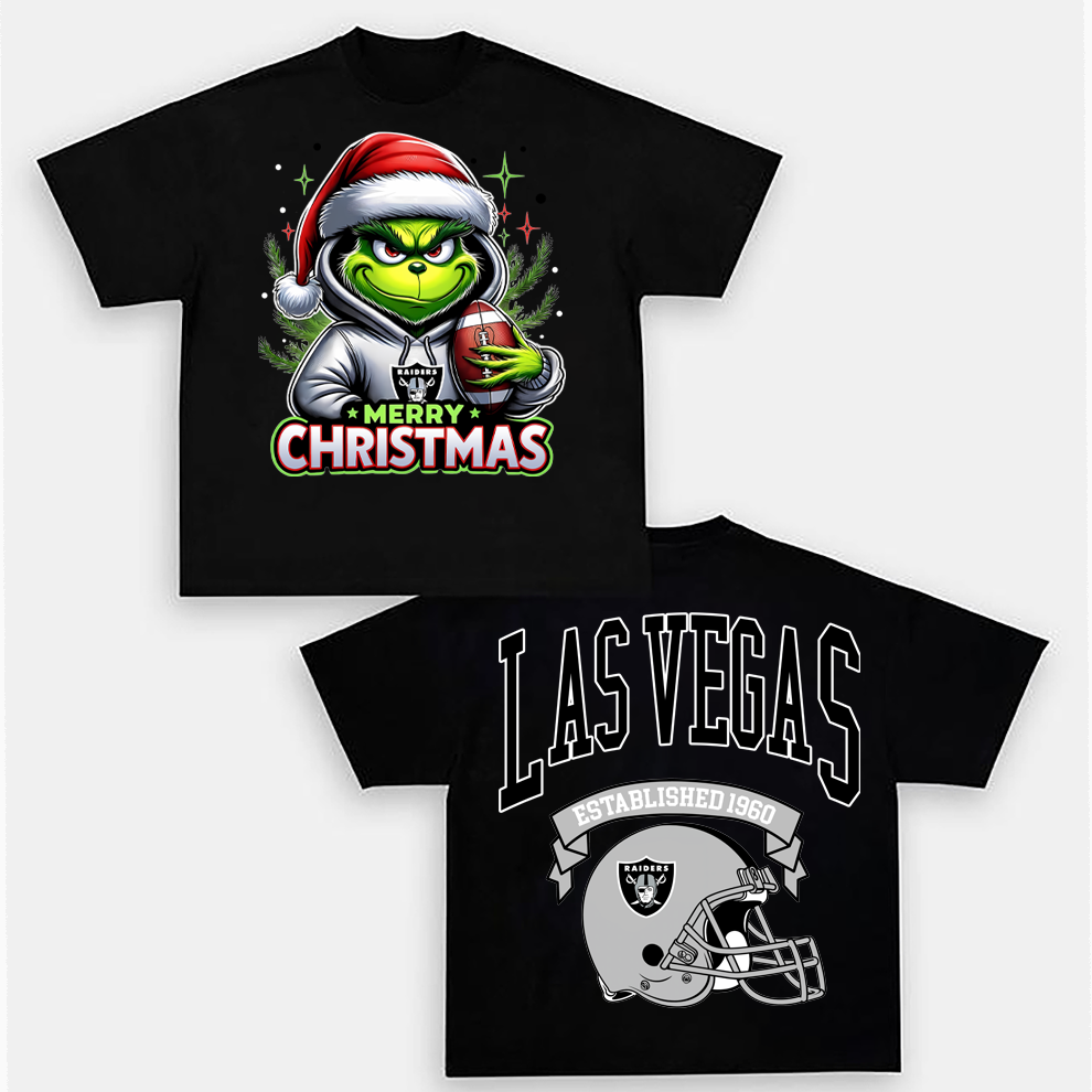 Grinch Las Vegas Raiders Christmas Shirt, 2 Side Grinch Christmas Shirt Grinch Las Vegas Raiders Christmas Shirt, 2 Side Grinch Christmas Shirt