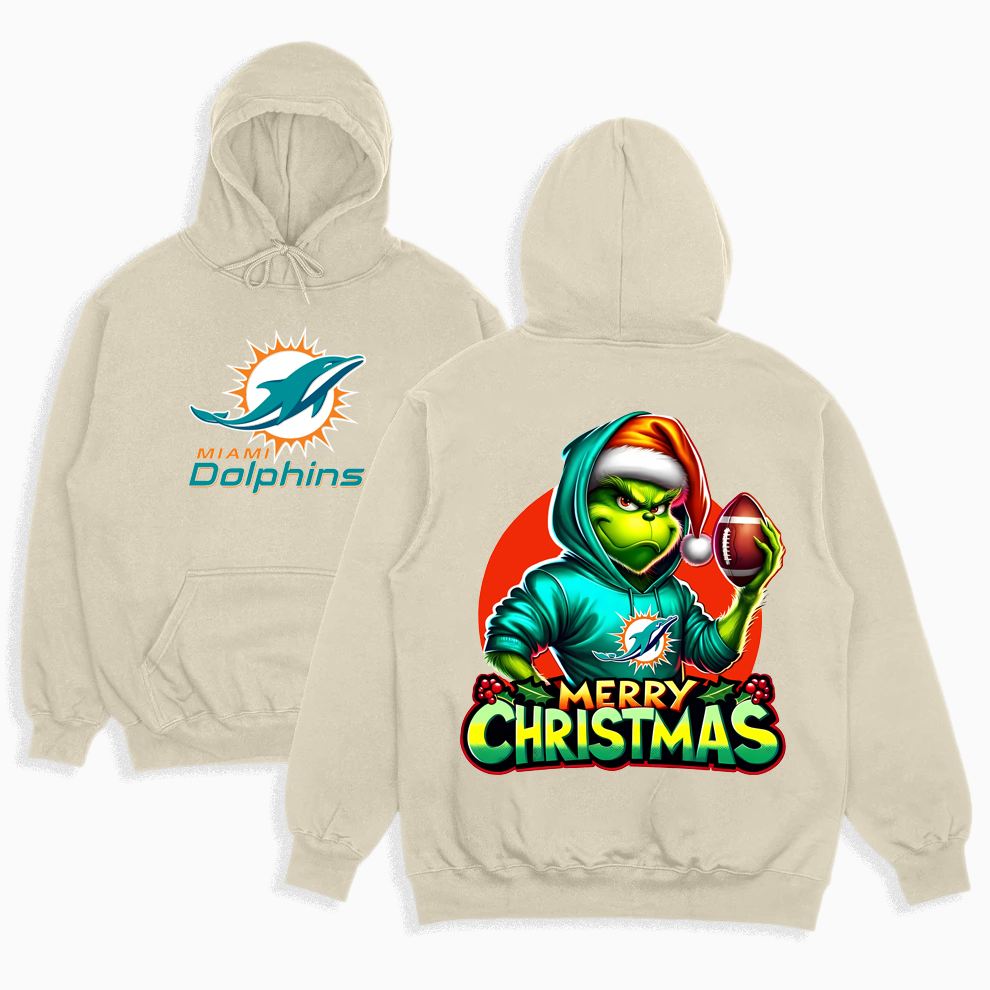Grinch Miami Dolphins Christmas Shirt, 2 Side Grinch Shirt Grinch Miami Dolphins Christmas Shirt, 2 Side Grinch Shirt