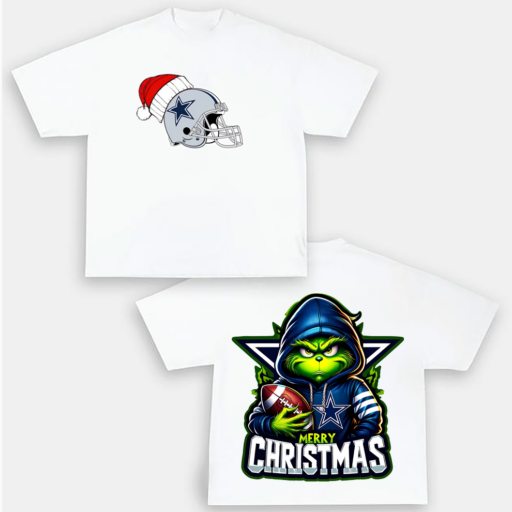 Grinch Dallas Cowboys Christmas Shirt, 2 Side Grinch Shirt