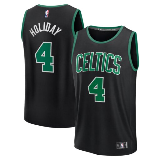 Fanatics Jrue Holiday Black Boston Celtics Fast Break Replica Player Jersey – Statement Edition