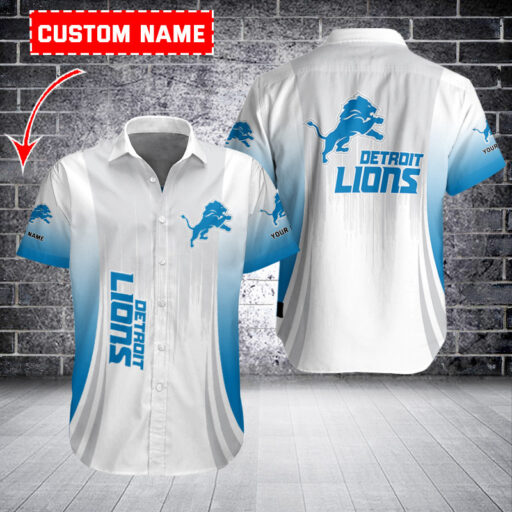 Personalized Hawaiian Detroit Lions Gradient Performance Hawaiian Shirt