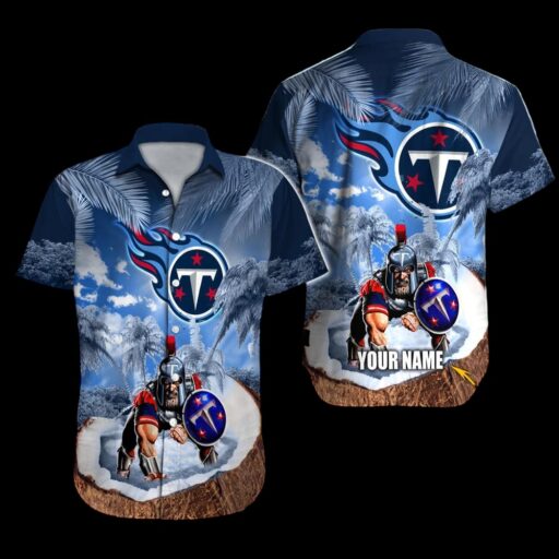 Hawaiian Tennessee Titans Coconut Warrior Hawaiian Shirt