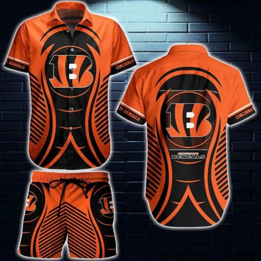 Hawaiian Cincinnati Bengals Blaze Stripe Shirt