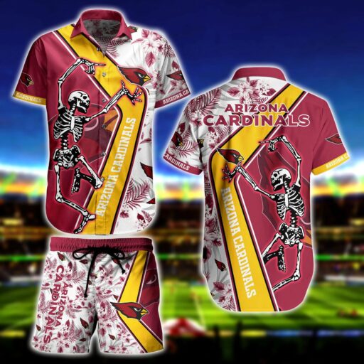 Hawaiian Arizona Cardinals Skeleton Victory Shirt