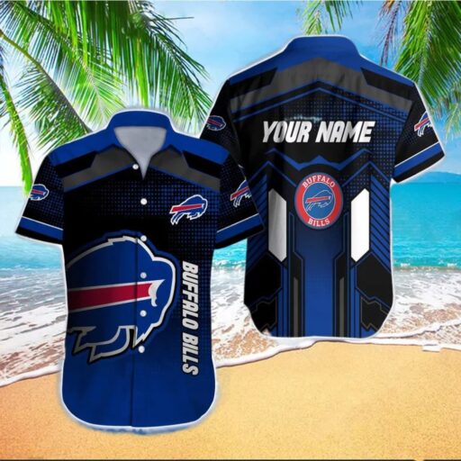 Personalized Hawaiian Buffalo Bills Tech Shield Hawaiian Shirt