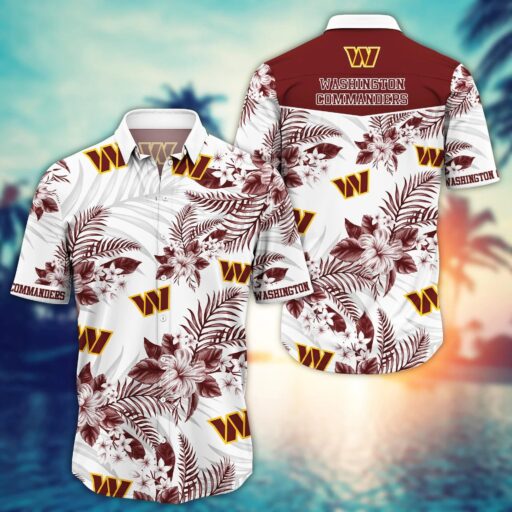 Hawaiian Washington Commanders Tropical Elegance Hawaiian Shirt