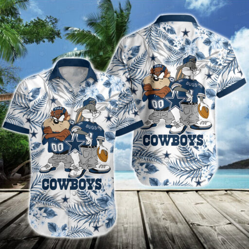 Hawaiian Dallas Cowboys Cartoon All-Stars Hawaiian Shirt