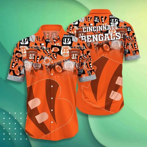 Hawaiian Cincinnati Bengals Graphic Burst Shirt