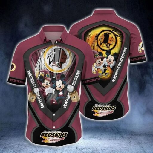 Hawaiian Washington Redskins Patriotic Bloom Hawaiian Shirt