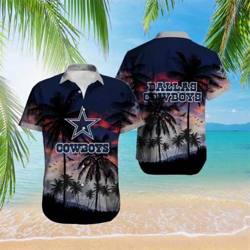 Hawaiian Dallas Cowboys Twilight Beach Hawaiian Shirt