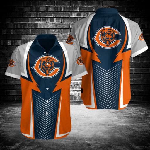 Hawaiian Chicago Bears Thunder Bolt Shirt