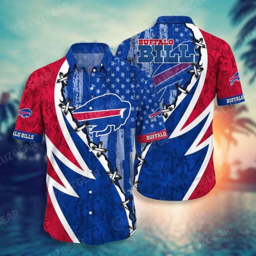 Hawaiian Buffalo Bills Star Spangled Hawaiian Shirt