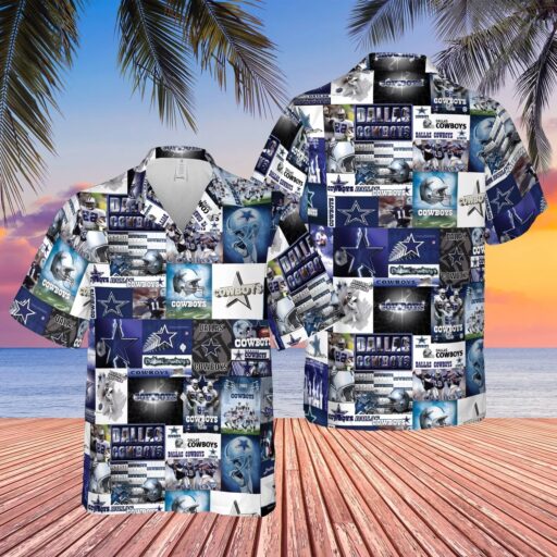 Hawaiian Dallas Cowboys Collage Hawaiian Shirt