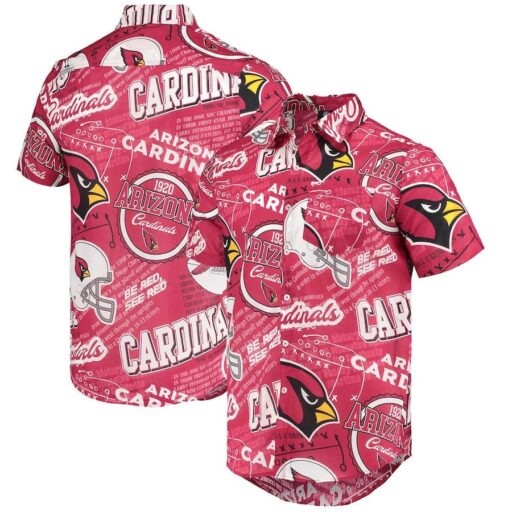 Hawaiian Arizona Cardinals Legacy Collage Shirt