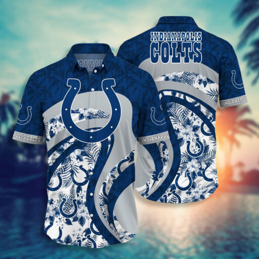 Hawaiian Indianapolis Colts Ocean Clash Hawaiian Shirt