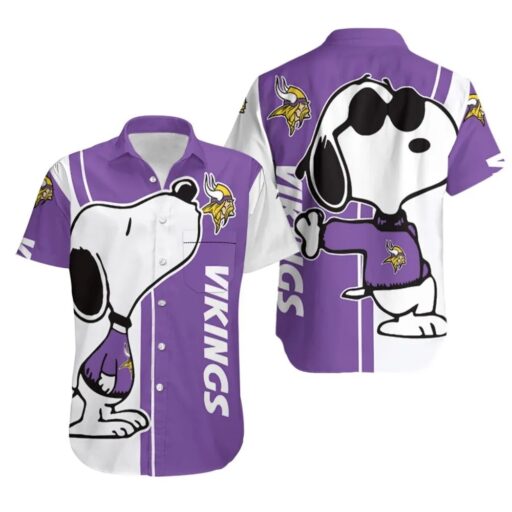Hawaiian Minnesota Vikings Cool Snoopy Hawaiian Shirt