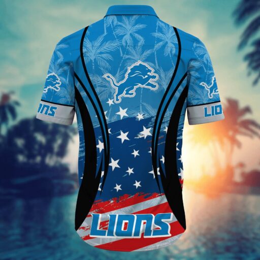 Hawaiian Detroit Lions Stars and Stripes Shirt