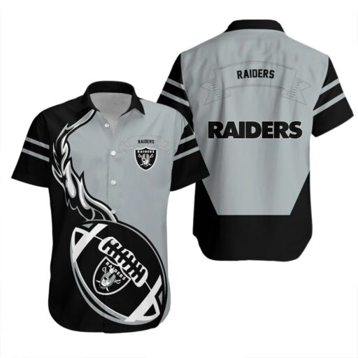 Hawaiian Las Vegas Raiders Football Flame Hawaiian Shirt