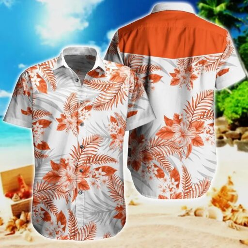Hawaiian Denver Broncos Floral Breeze Island Escape Hawaiian Shirt