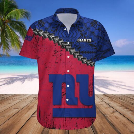 Hawaiian New York Giants Tribal Pride Hawaiian Shirt
